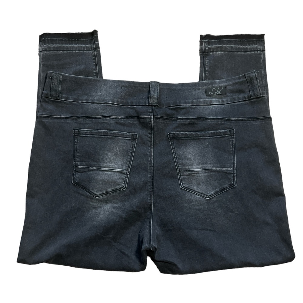 Lola Jeans Women's Charcoal Gray Pull On Julia Ash Mid-Rise Ankle‎ Jeans Size 22